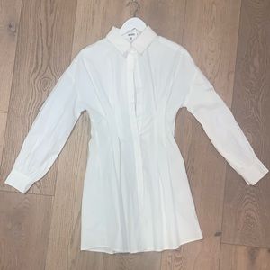 White button down dress